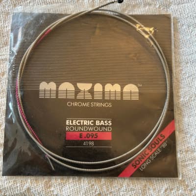 Maxima 4198 E.095 Chrome Sonic Souls Long Scale 88 RoundWound Electric Bass String for sale
