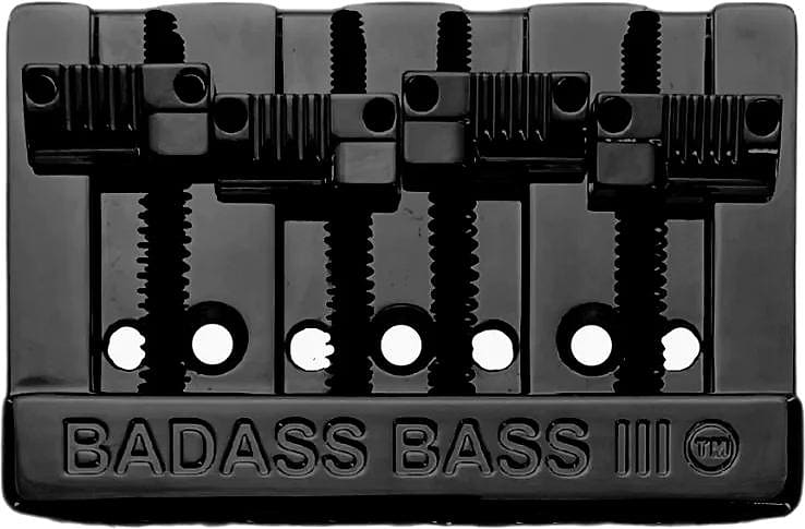 Leo Quan Badass III 4-String High-mass Bass Bridge - Black (3-pack) Bundle image 1