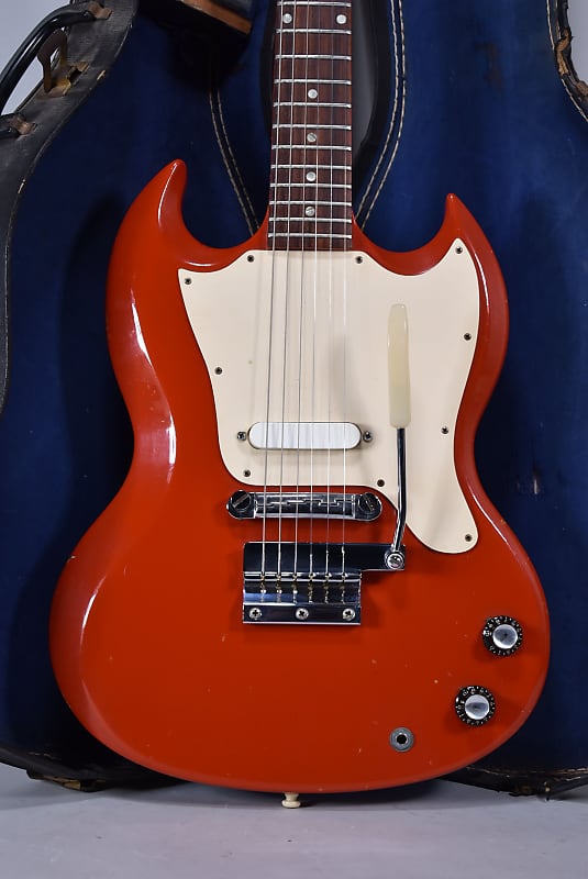 1967 Gibson Melody Maker Cardinal Red Electric Guitar w/OSSC image 1