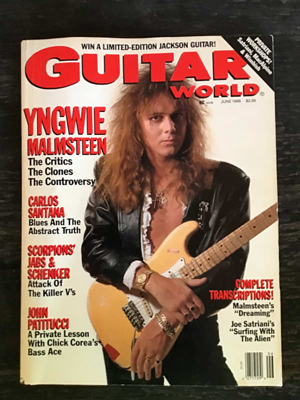 Guitar World Magazine Back Issue June 1988 - Yngwie Malmsteen | Reverb