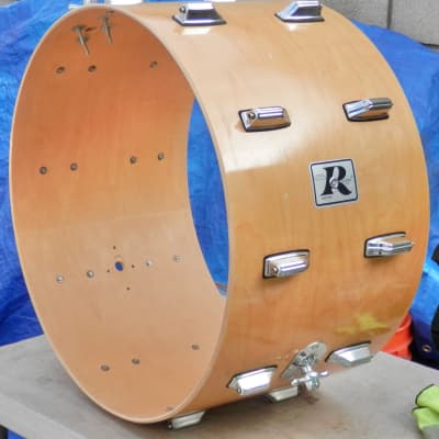 Vintage Rogers  24" Virgin Bass Drum  Swivomatic for Set Kick 1970's Natural 6 Ply Maple image 2