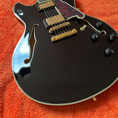 D'Angelico Excel EX-DC Semi-Hollow with Stop-Bar Tailpiece 2010 - Present - Black image 5