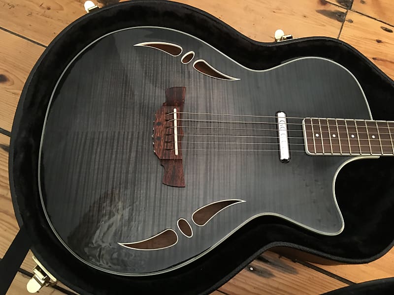 Crafter SA-TMBK Electro Acoustic Hybrid Guitar Flame Top + Hard