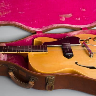 Gibson  ES-225TN Thinline Hollow Body Electric Guitar (1957), ser. #U389-18, original brown hard shell case. image 14