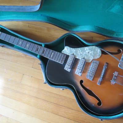 PROJECT vintage japan 1960's Decca electric archtop guitar jazz hollow-body teisco del ray greco image 3