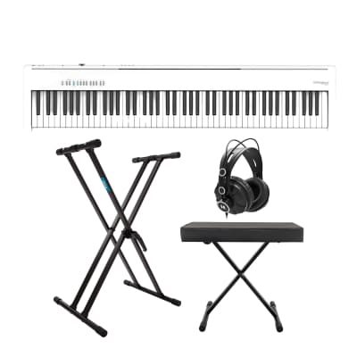 Roland FP-30X Value Bundle with Digital Piano, X-Stand, Pedal, and X-Bench  (White)
