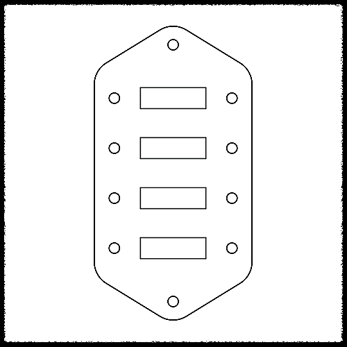 Bass VI Quad 3-Way Slide Switch Plate | Reverb