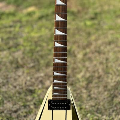 2007 Jackson RR5 randy rhoads flying v ivory black gold guitar made in Japan MIJ (Jacksonville FL) image 8
