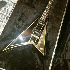 Jackson RR5 Randy Rhoads V 2003? Black With Gold Stripes RARE | Reverb