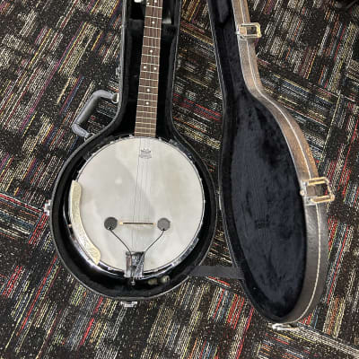 Used Austin 5 string banjo w/ pickup and case image 1