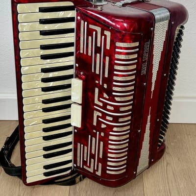 Nice SILVIO SOPRANI Accordion 1960's White & Red Made in Italy 41/120 , Plays Very Well, Support Indie Music ! image 12