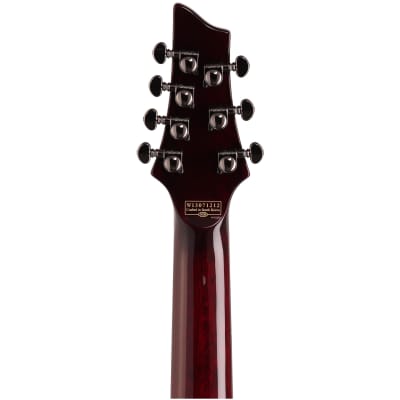 Schecter C7 Hellraiser FR-S Sustainiac Electric Guitar, Black Cherry image 8