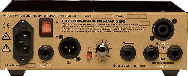 Eden WTX500 Bass Amplifier Head (500 Watts) | Reverb