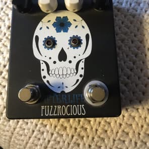 Fuzzrocious / Electro Faustus Afterlife Reverb  black with sugar skull design image 3