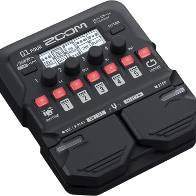Zoom G1 FOUR Guitar Multi-Effects Processor Pedal, With 60+ Built-in effects, Amp Modeling, Looper, Rhythm Section, Tuner, Battery Powered image 1