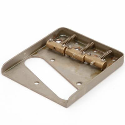 NEW Q-Parts Aged Collection Guitar Bridge for '52 Fender Tele, DISTRESSED NICKEL for sale