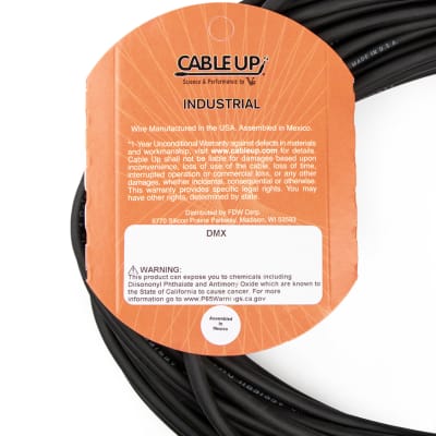 Cable Up DMX-XX3-100 100 ft 3-Pin DMX Male to 3-Pin DMX Female Cable image 2