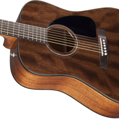 Fender CD-60S Solid Top Dreadnought Acoustic Guitar - All Mahogany Bundle with Hard Case, Tuner, Strap, Strings, Picks, and Austin Bazaar Instructional DVD image 6