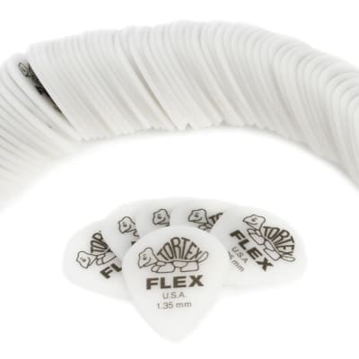 Dunlop Tortex Flex Jazz III XL Guitar Picks - 1.35mm White (72-pack) image 1