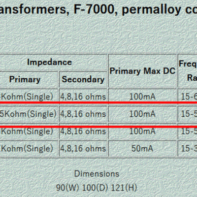 Pair of TAMURA F-7002 3.5k 300B output transformers image 1