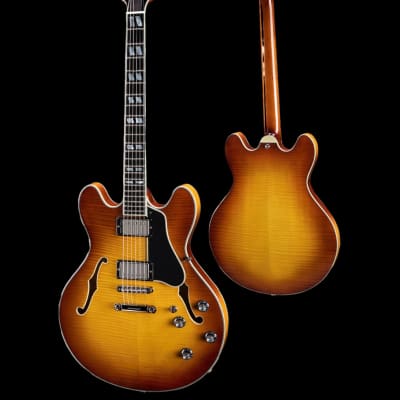 Eastman T486-GB Semi Hollow Body Goldburst Electric Guitar image 2
