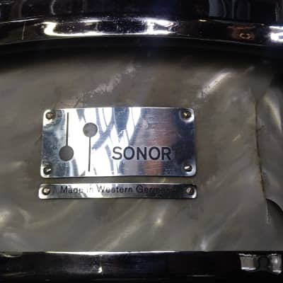 RARE Sonor 1960s/1970s White Satin Flame Wrap Drum Set - Authentic Vintage Tone! image 3