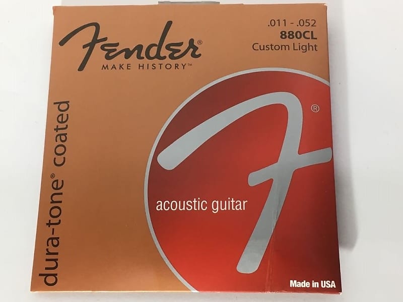 Fender Strings 880cl 80/20 Bronze Coated 11-52 Acoustic Guitar Strings image 1