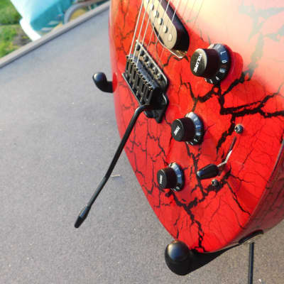 Video! Stinger by C. F. Martin & Company Super Strat- Red Crackle image 7