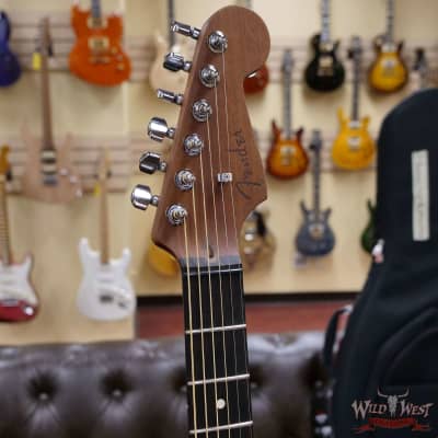 Fender American Acoustasonic Stratocaster Ebony Fingerboard Transparent Sonic Blue image 7