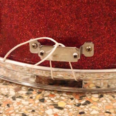 ZIM-GAR 5.5x14" Snare Drum Red Sparkle Vintage 1970's MIJ image 3