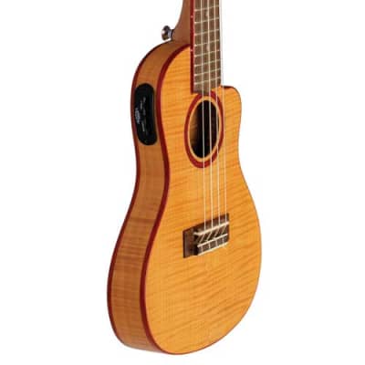 Lanikai FM-CETC Flame Maple Cutaway Electric Thinline Concert Ukulele w/ Bag image 3