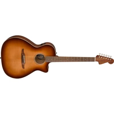 Fender Newporter Classic Acoustic Guitar, Pau Ferro Fingerboard, Aged Cognac Burst, 0970943137 image 3