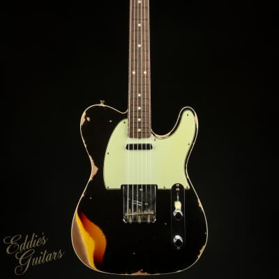 Fender Custom Shop 1960 Telecaster Custom Heavy Relic – Black over Chocolate 3-Color Sunburst image 3