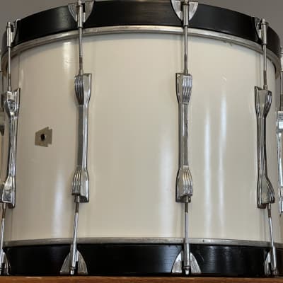 1980's Ludwig 20" White Cortex 14x20 Classic Maple Marching Bass Drum 6-Ply image 4