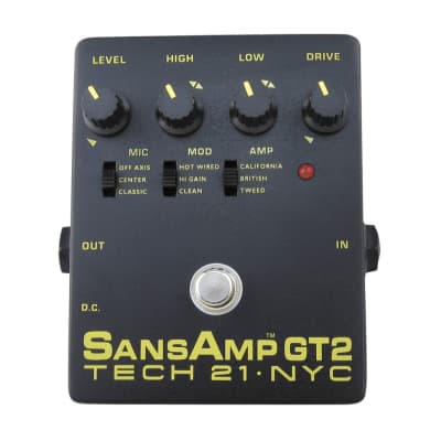 Tech 21 SansAmp GT2 Tube Amp Emulation Pedal
