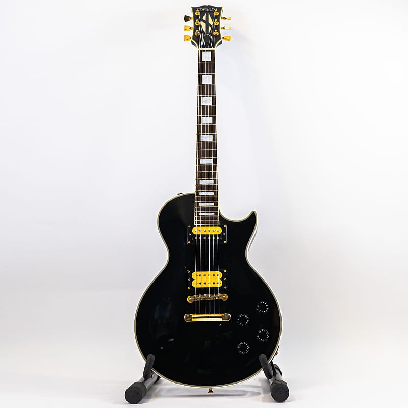 Edwards Les Paul Custom Style Guitar Black w/ DiMarzio Style