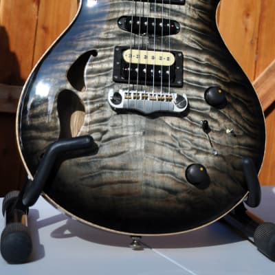 2009 Jason Z Schroeder JZS Custom Traditional SingleCut KOI Charcoal Burst Brazilian Rosewood Guitar image 6