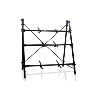 3 Tier Piano Keyboard Stand by GRIFFIN | Triple A-Frame Standing Synthesizer Mixer Workstation image 2