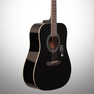 Epiphone DR-100 Acoustic Guitar, Ebony image 4