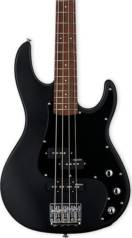 ESP LTD AP-204 4-String Bass Guitar, Black Satin image 1