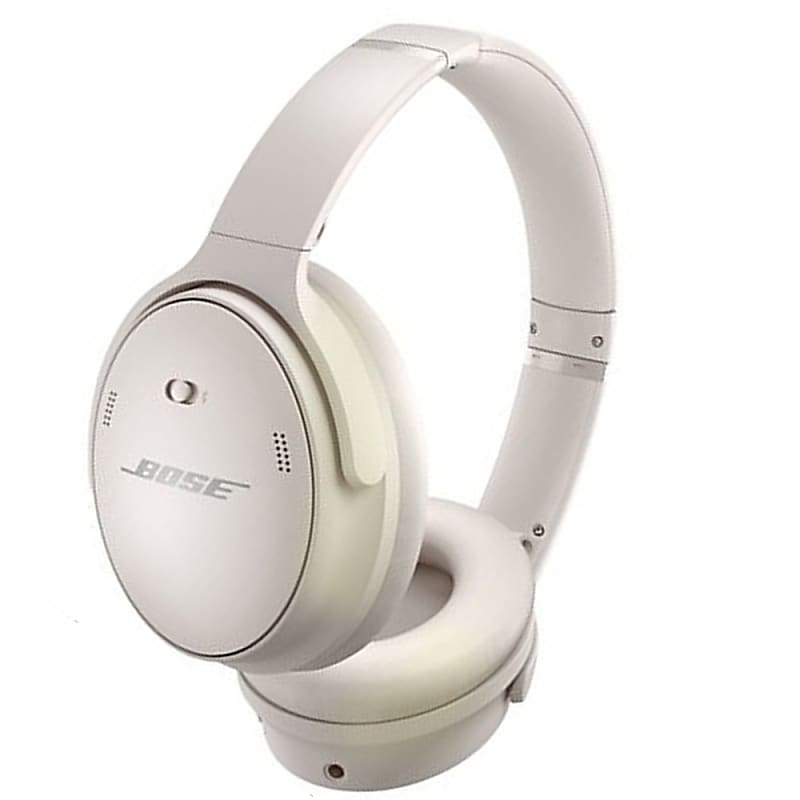 Bose QuietComfort 45 Noise-Canceling Wireless Over-Ear Headphones (White  Smoke)