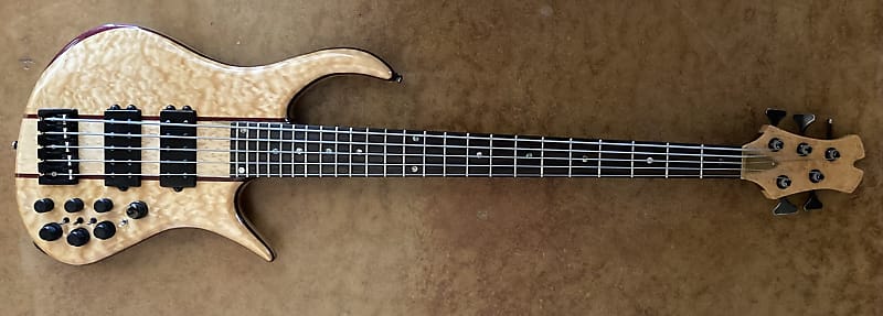 Michael Dolan Custom 5-String Electric Bass, pre-2013 Blond image 1