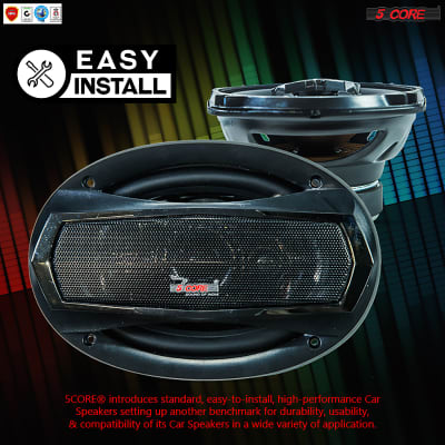 5 Core Car Speaker Coaxial 3 Way 6X9"  1600 Watts PMPO ,4 OHM Speakers For Car Audio Premium Quality CS-69-80 pair image 7