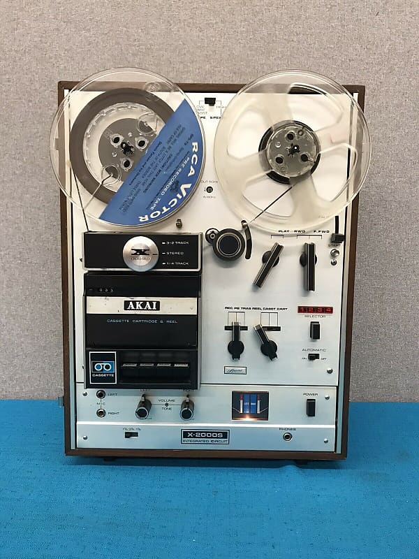 Vintage Akai X-2000S Reel To Reel, Cassette, 8 Track Combo Stereo Tape  Recorder