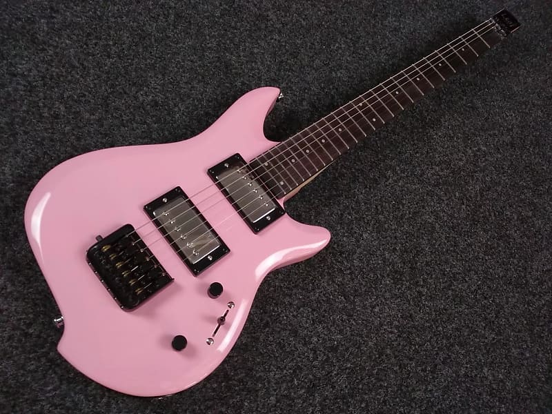 Alp Leaf 100 headless travel eletric guitar Pink image 1