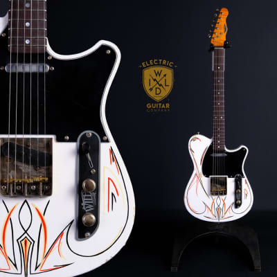 Wild Custom Guitars Wild TV - White Relic Pinstripe for sale