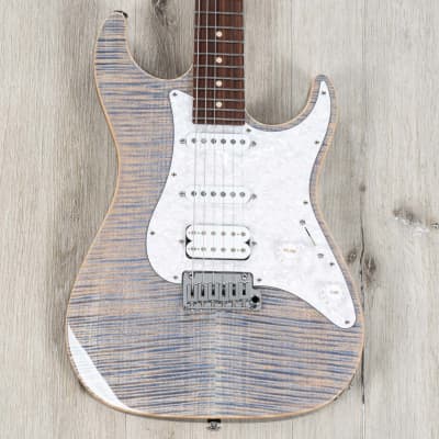 Suhr Standard Plus HSS Guitar, Pau Ferro Fingerboard, Trans Blue Denim Slate image 1