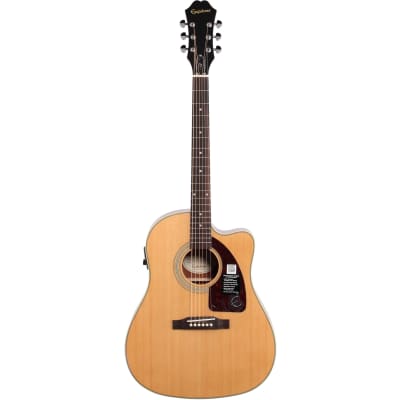 Epiphone J-15 EC Deluxe Acoustic-Electric Guitar (with Case), Natural image 2