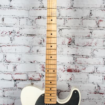 Fender 2017 Custom Shop Black Anodized Journeyman Relic Telecaster Electric Guitar, Aged Opaque White Blonde w/ Glaser B-Bender & Original Case x7975 (USED) image 4