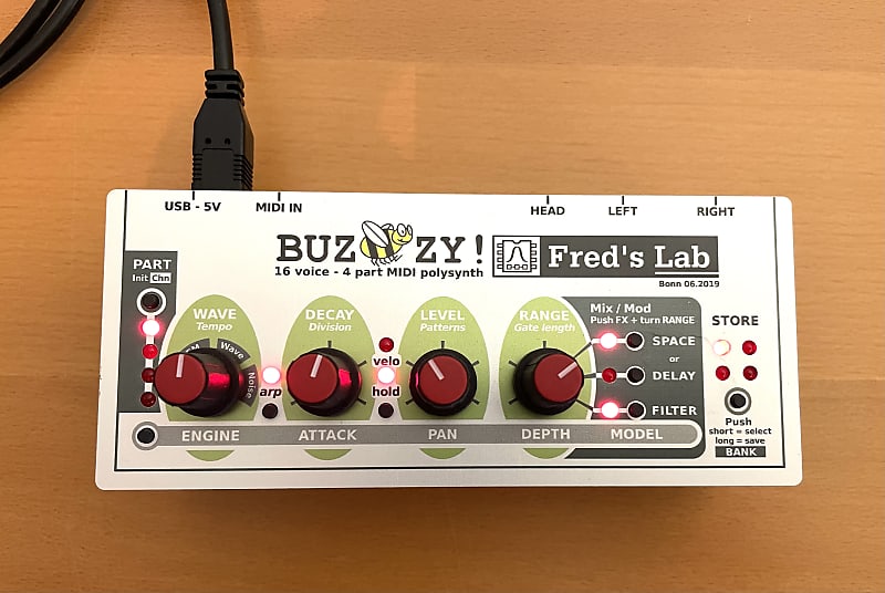 Fred’s Lab Buzzzy - 4 part MIDI synth module image 1